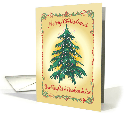 Christmas for Granddaughter & Grandson in Law, tree card (1505266)