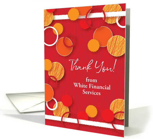 Custom Name Financial Services Thank You card (1507608)