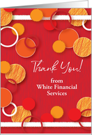 Custom Name Financial Services Thank You card