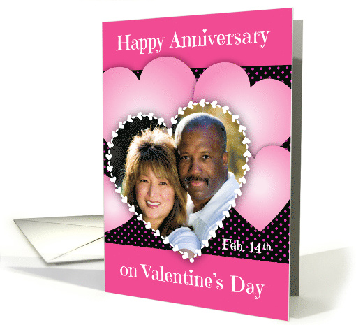 Valentine's Day Custom Photo Anniversary, hearts card (1507922)