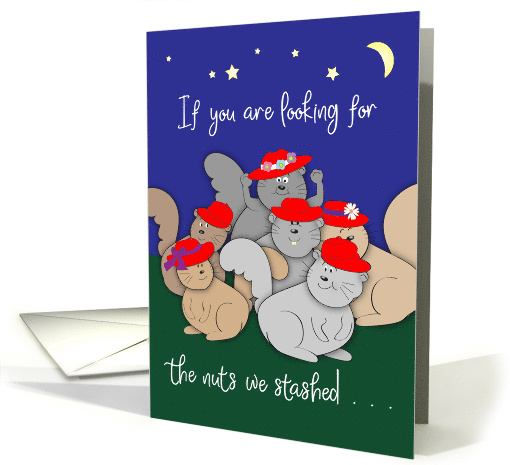 red hat April Fools' Day, Squirrels card (1508064)