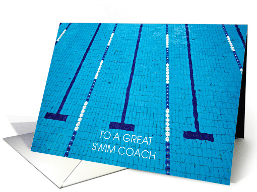 Thank you, Swim Coach, pool card (1513090)