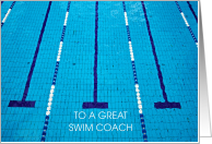 Thank you, Swim Coach, pool card