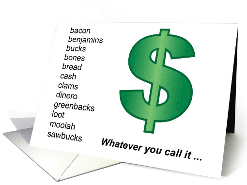 Thank You, money gift card, money terms card (1514766)