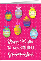 Easter for Adult Granddaughter, decorated eggs card