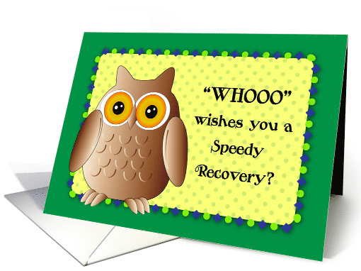 Get Well, Glaucoma Surgery, owl card (1520770)