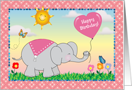 Birthday for Daughter, from Incarcerated Mom, elephant card