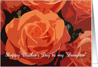 Mother’s Day Like a Daughter to me, orange roses card