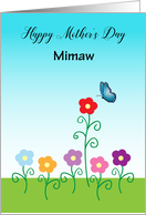 Mother’s Day for Mimaw, grandma, flowers, butterfly card