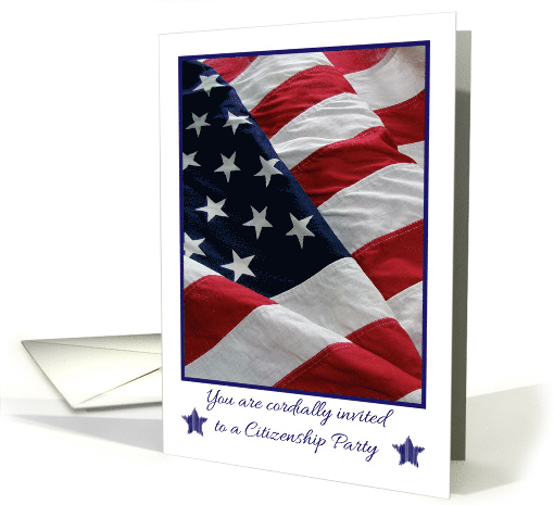 Citizenship Party Invitation, U. S. Flag, Stars card (1526446)