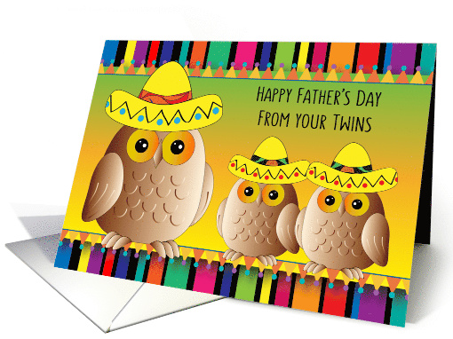 Father's Day from Twins, Owls, Mexican Theme card (1529134)