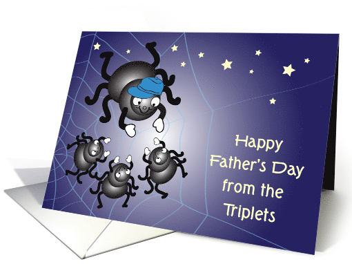 Father's Day from Triplets, Spider Theme card (1529138)