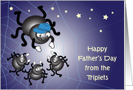 Father’s Day from Triplets, Spider Theme card
