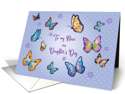 Daughter's Day for Niece, Butterflies, Stars card (1531264)