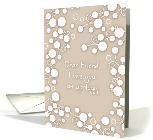 Apology for Friend, Abstract Design card (1534970)