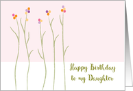 Birthday to Estranged Daughter, 5 Stylized Flowers card