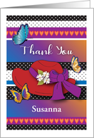 Custom Thank You for red hat friend card