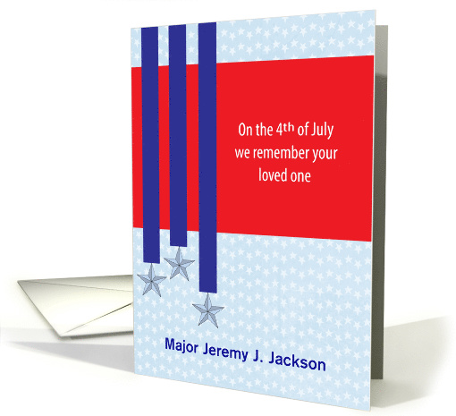 Custom Name In Remembrance, 4th of July, Stars card (1572424)