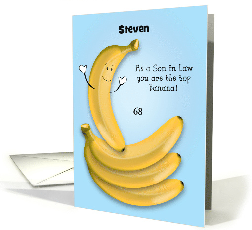 Custom Name Son in Law Custom Age Birthday Bananas card (1573068)