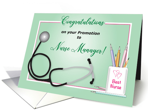 Congratulations on Promotion to Nurse Manager card (1573188)