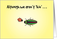 Ladybug and Beetle Friendship card