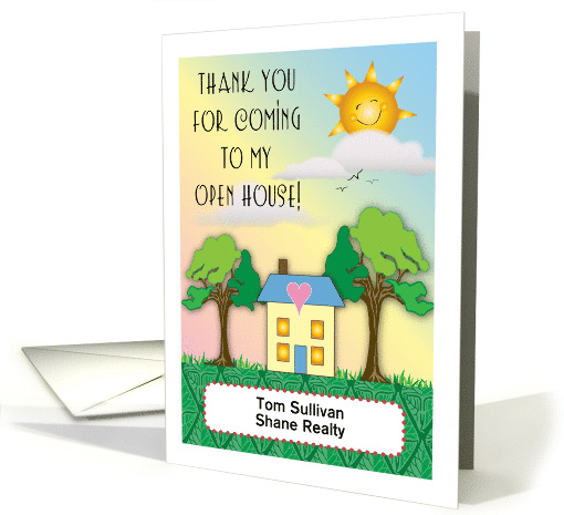 Custom Thank You for Coming to Open House card (1575180)