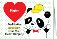 Custom Pediatric Heart Surgery Get Well, Panda card