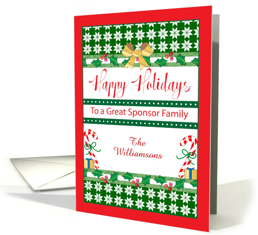 Custom Happy Holidays for Sponsor Family card (1578658)