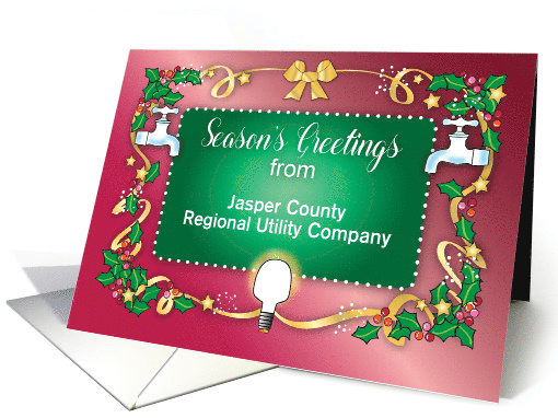 Custom Business Season's Greetings from Utility Company card (1579408)