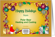 Custom Happy Holidays for HVAC Business card