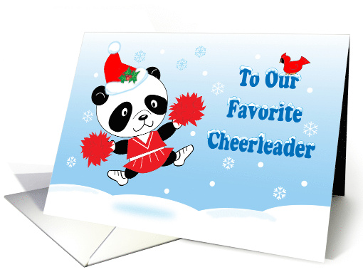 Christmas for Cheerleader, Panda, Snow card (1582020)