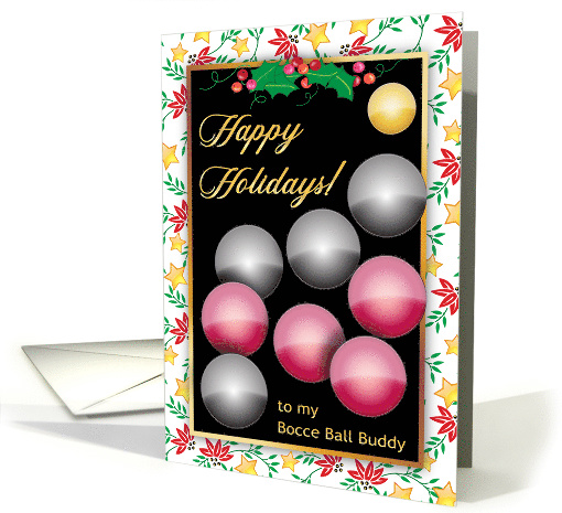 Happy Holidays for Bocce Ball Buddy card (1582118)