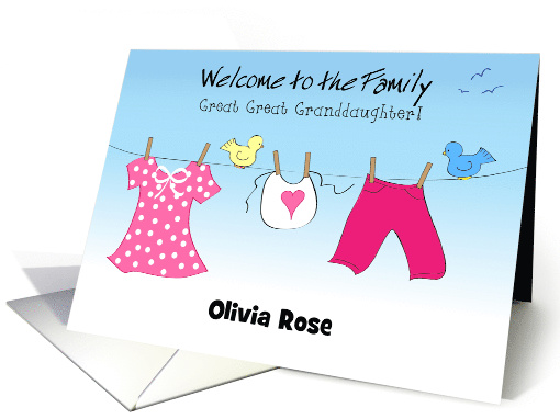 Welcome to Family, Great Great Granddaughter card (1582316)