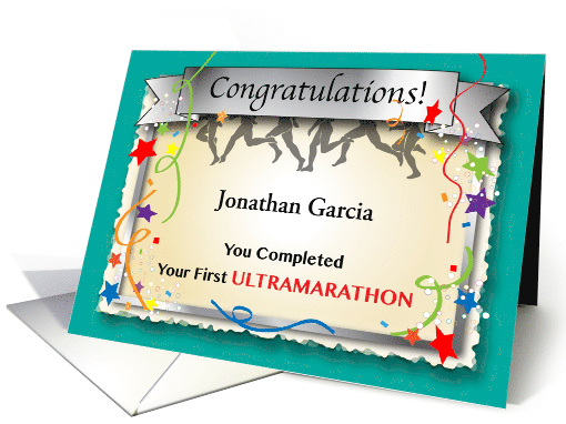 Custom Name Congratulations, Ultramarathon card (1586504)