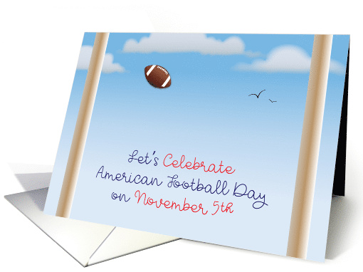 American Football Day, Nov. 5th, Goal Posts card (1586696)