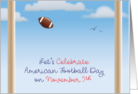 American Football Day, Nov. 5th, Goal Posts card