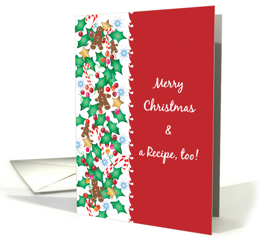 Christmas Recipe Card, Blank, Gingerbread Men card (1587214)