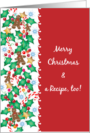 Christmas Recipe Card, Blank, Gingerbread Men card