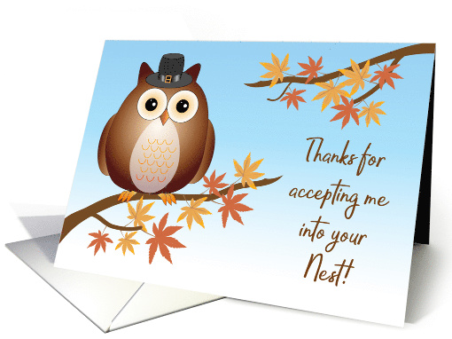 Thanksgiving for Birth Family, Owl card (1587728)