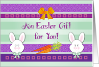 Easter Money/Gift Card Enclosed, Bunnies, Carrots card
