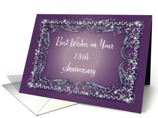 Custom Year Wedding Anniversary, Silver Frame card (1593322)