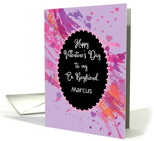 Custom Name Valentine's for Ex Boyfriend, Abstract card (1593978)