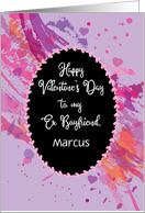 Custom Name Valentine’s for Ex Boyfriend, Abstract card