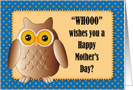 Mother’s Day for Incarcerated Mom, Owl card