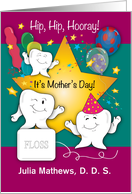 Custom Mother’s Day for Dentist, Teeth, Star card