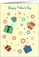 Father’s Day for Rabbi, Stars of David card