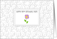 Happy 90th Birthday to Mum, Flowers card