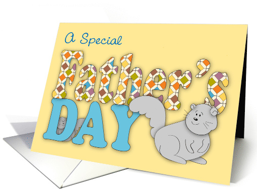 Special Needs Child Father's Day, Squirrels card (1620776)
