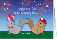 Custom Name 4th of July to Expecting Parents card