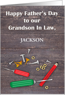 Custom Name Father’s Day for Grandson In Law card